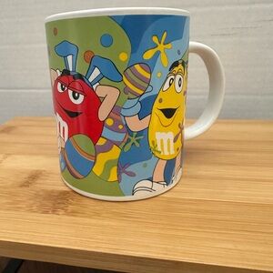 M&M's Mug Easter Bunny groovy Cool M&M Coffee Mug! Boho 70’s-like. 12oz. GALERIE